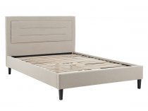 Kielder bedstead in biscuit fabric