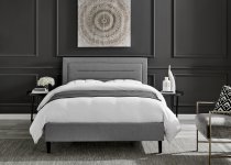 Kielder bedstead in grey fabric