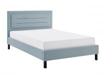 Kielder bedstead in pale blue fabric